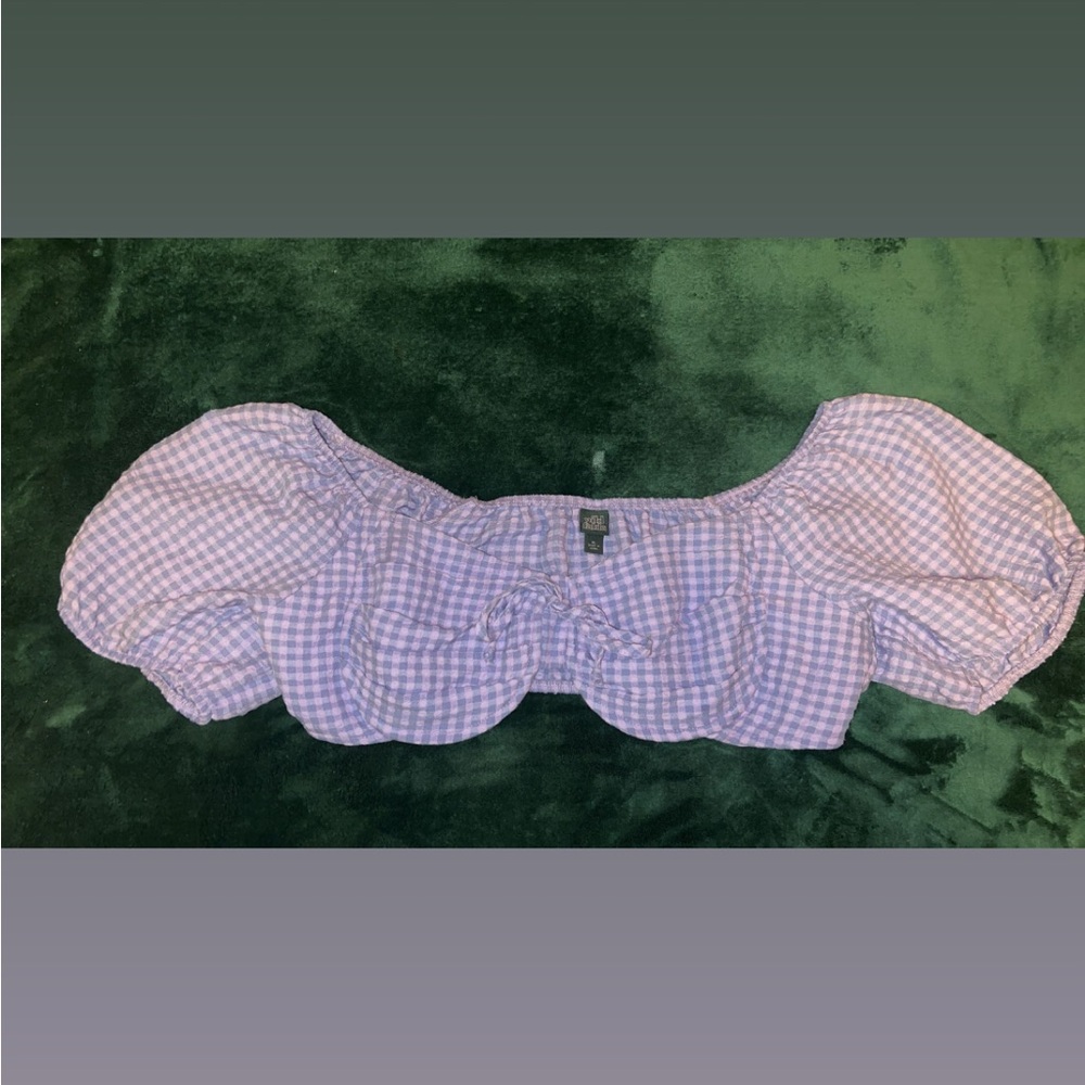 Adorable plaid crop top